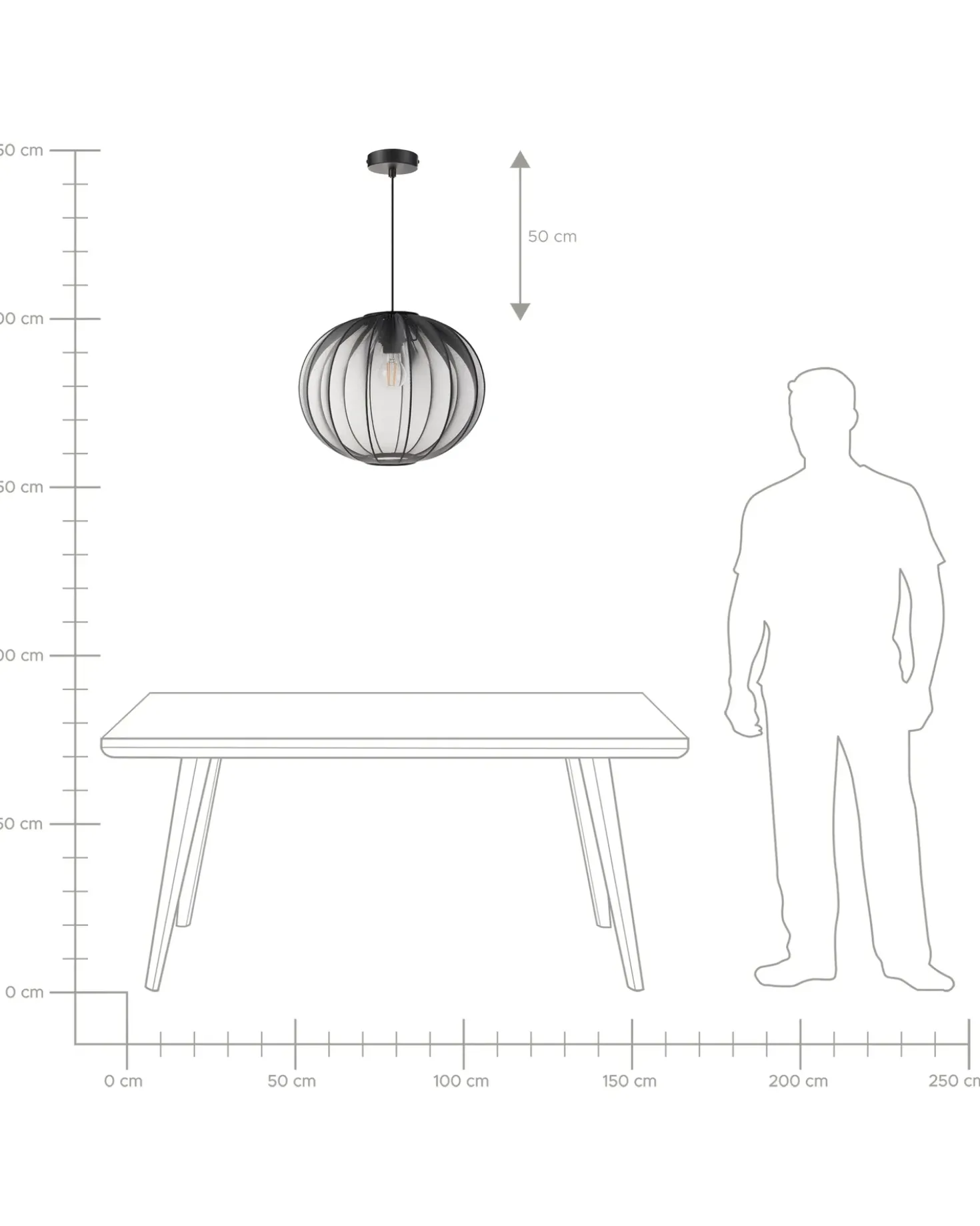 Lampadario MARIETA Nero