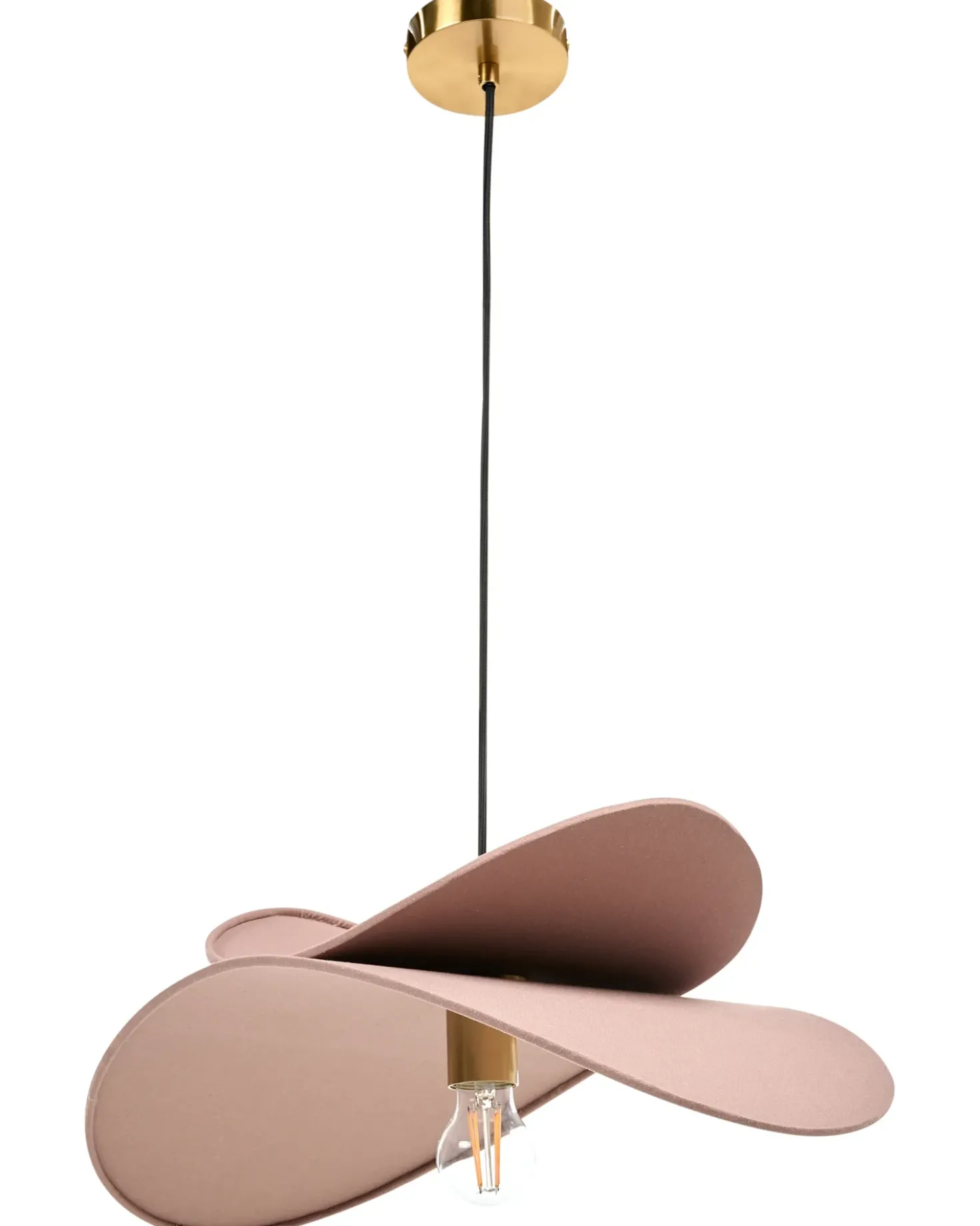 Lampadario MASCOTA Lino Marrone chiaro