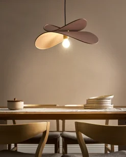 Lampadario MASCOTA Lino Marrone chiaro