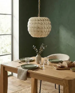 Lampadario MASKELIYA Guscio di cocco Beige