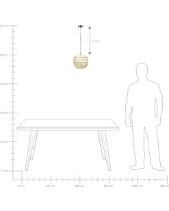 Lampadario MASKELIYA Guscio di cocco Beige