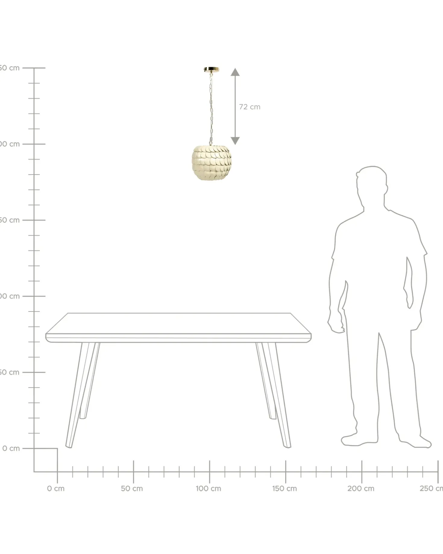 Lampadario MASKELIYA Guscio di cocco Beige
