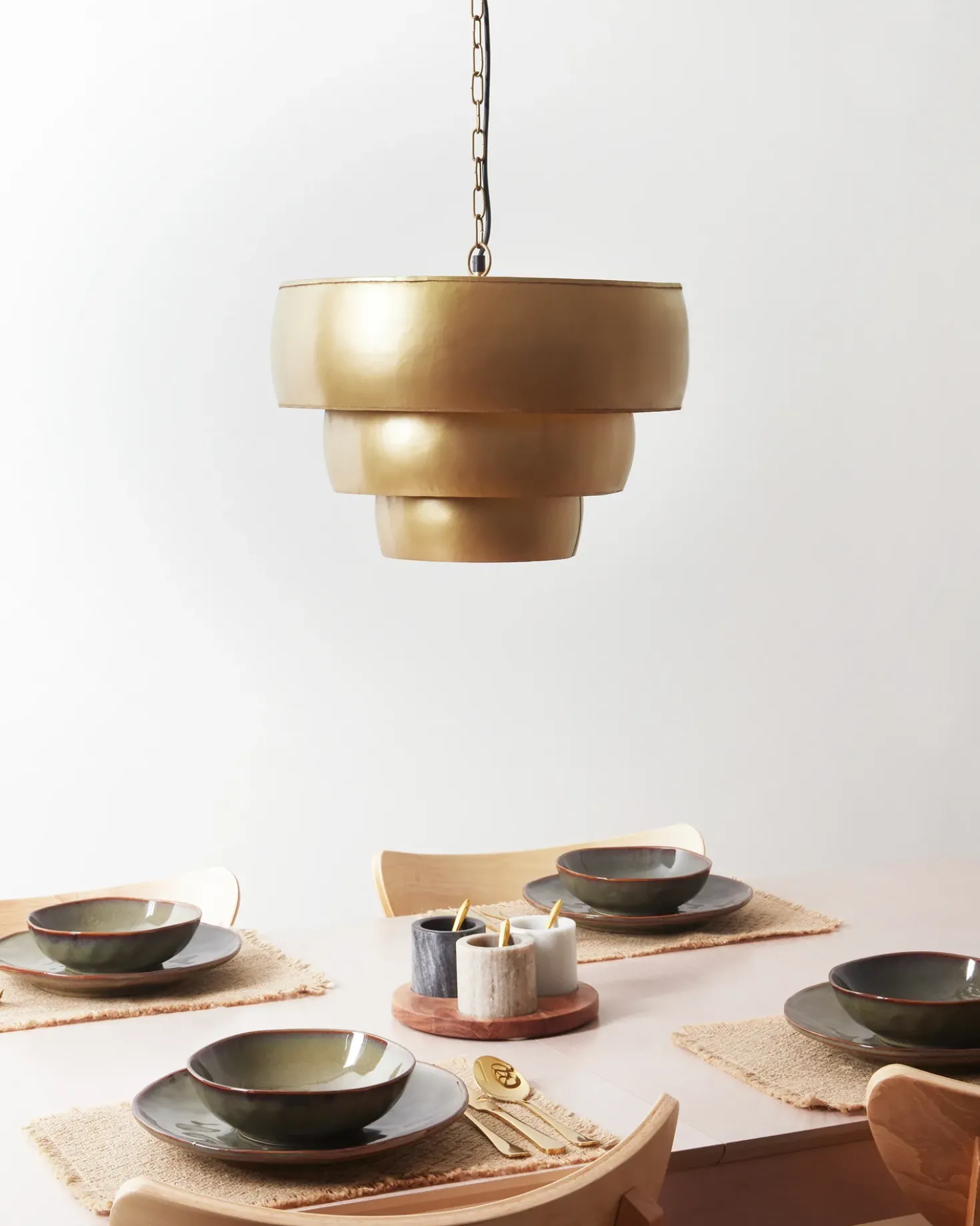 Lampadario MBANGO Metallo Oro