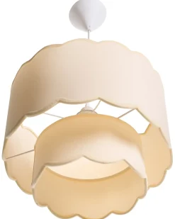 Lampadario MECUMBURA Metallo Bianco/Beige