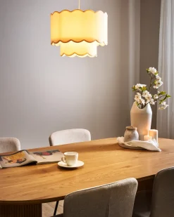 Lampadario MECUMBURA Metallo Bianco/Beige