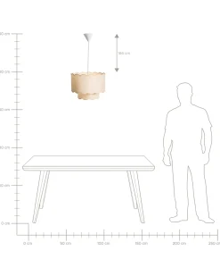 Lampadario MECUMBURA Metallo Bianco/Beige