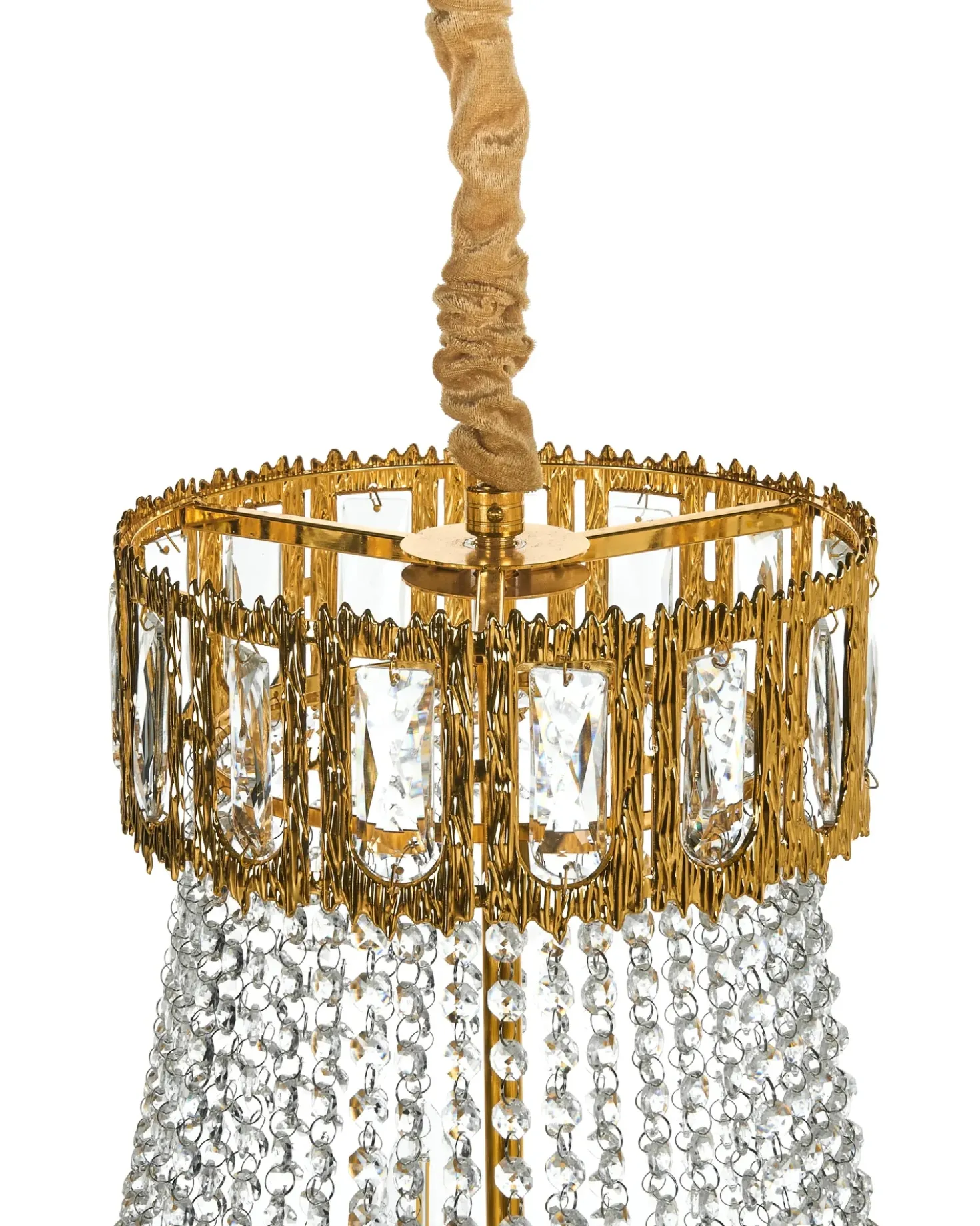 Lampadario MEKI Cristallo Oro