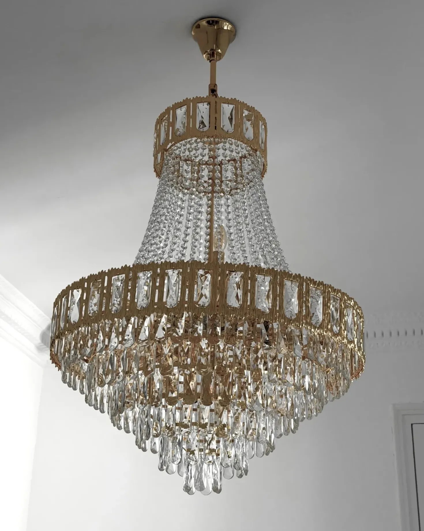 Lampadario MEKI Cristallo Oro