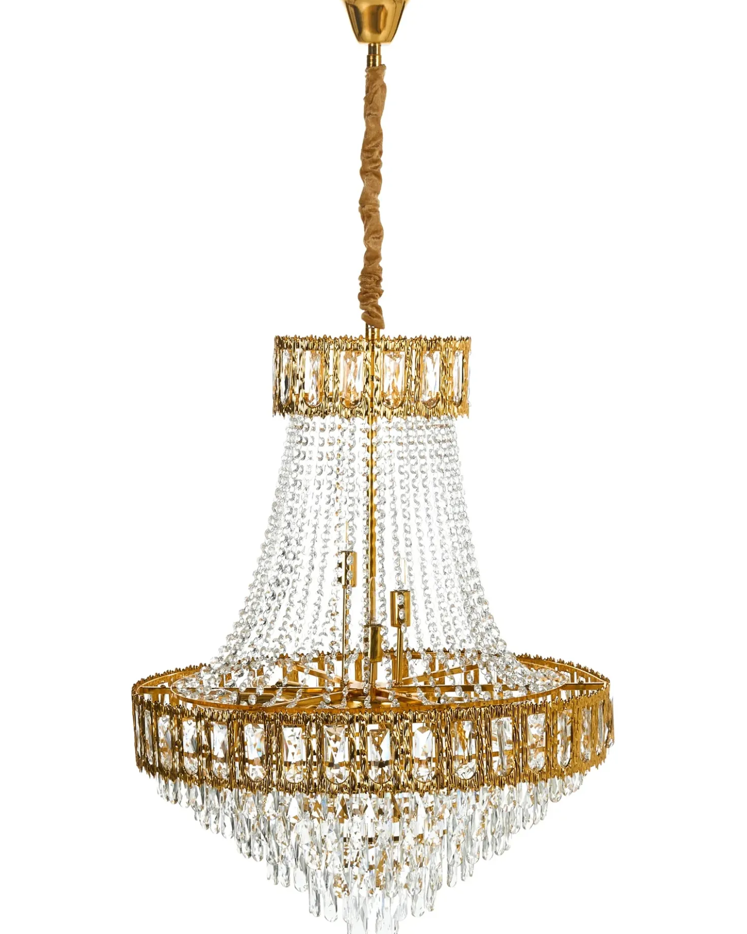 Lampadario MEKI Cristallo Oro