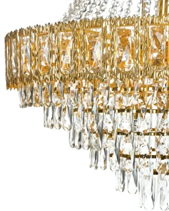 Lampadario MEKI Cristallo Oro