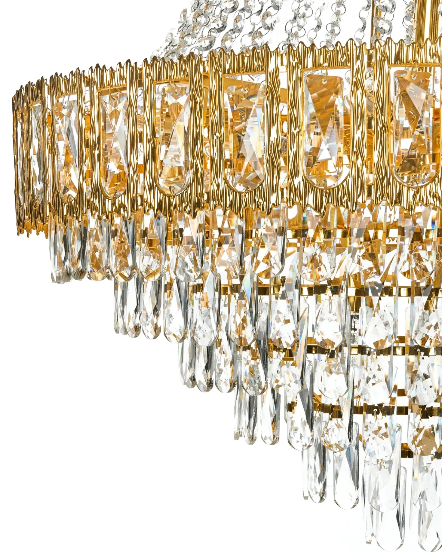 Lampadario MEKI Cristallo Oro