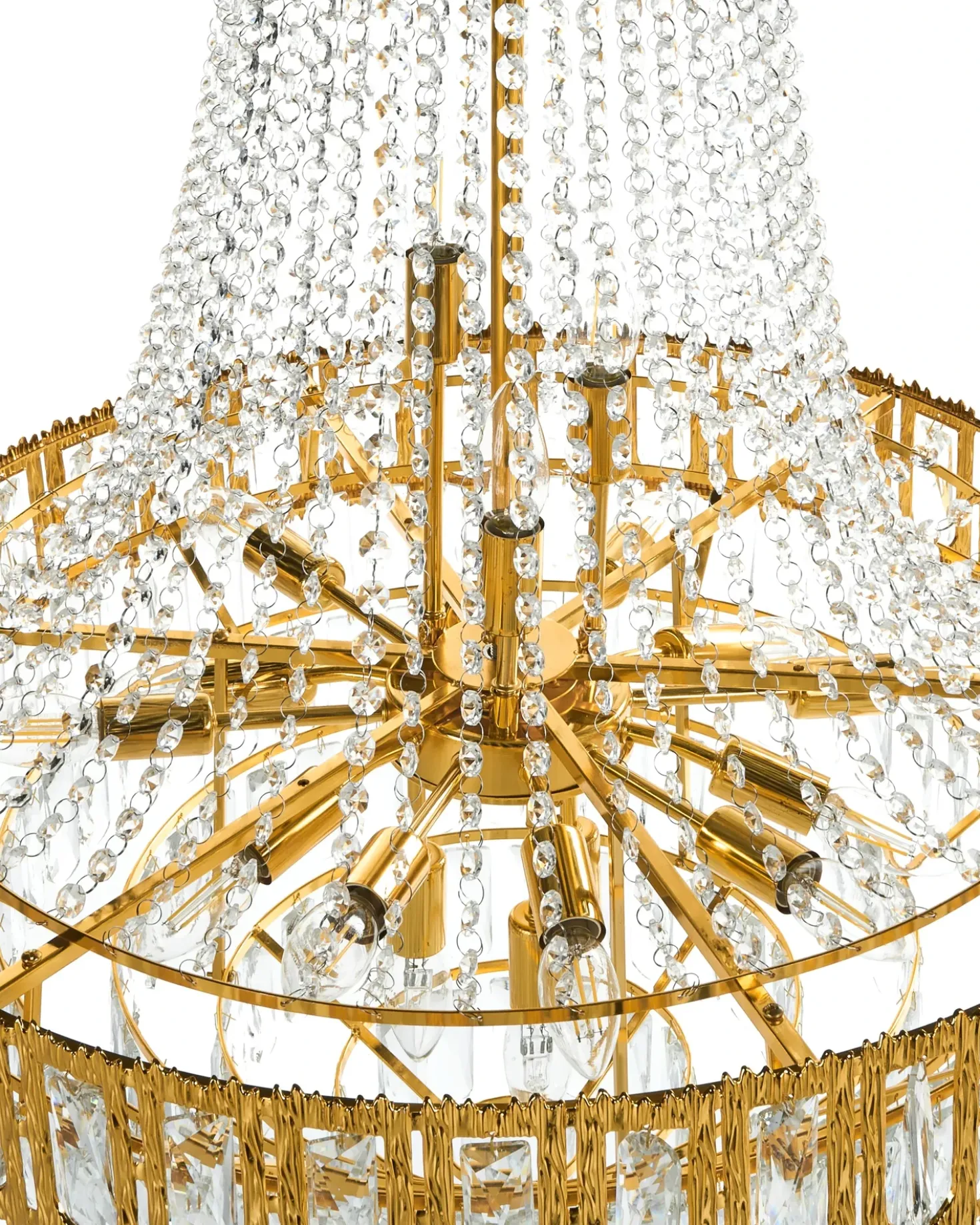 Lampadario MEKI Cristallo Oro