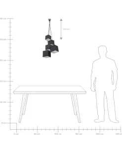 Lampadario MESTA Nero