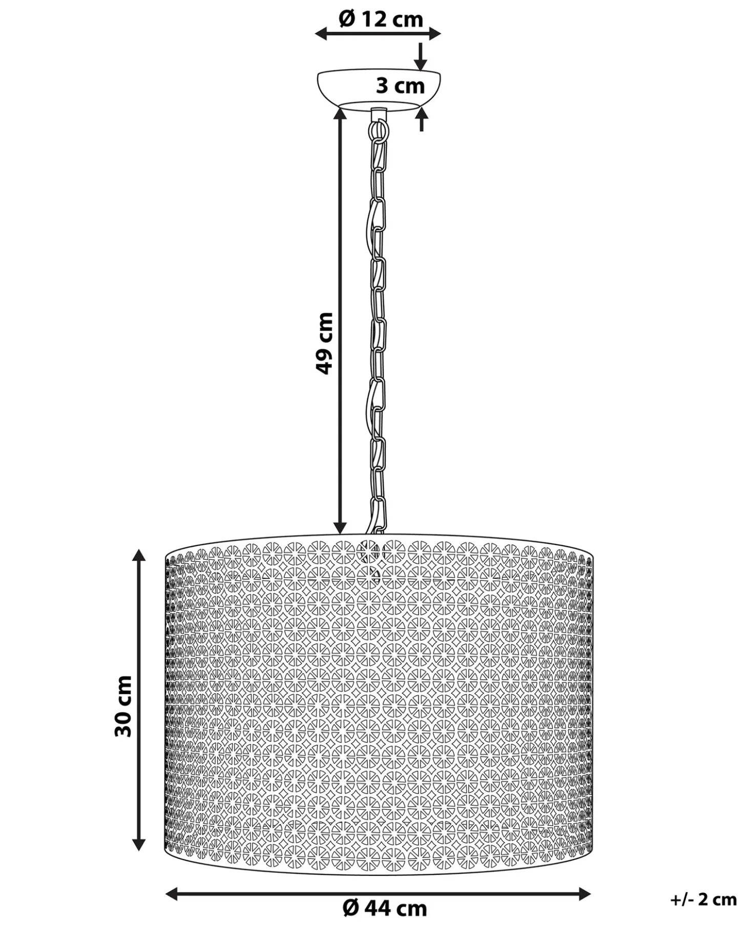 Lampadario MEZEN Metallo Grigio
