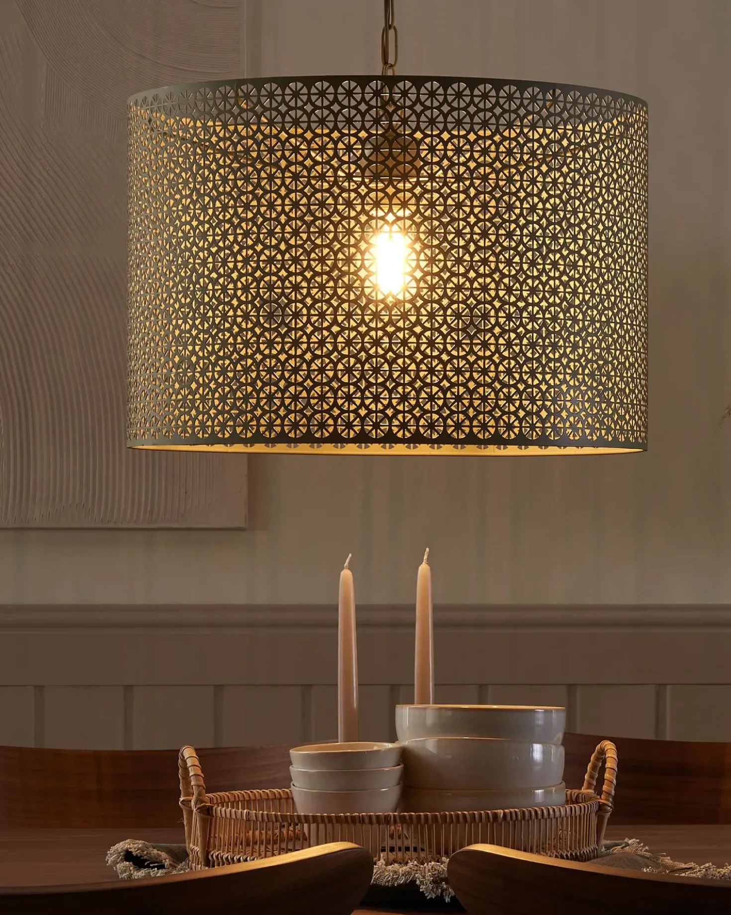 Lampadario MEZEN Metallo Grigio