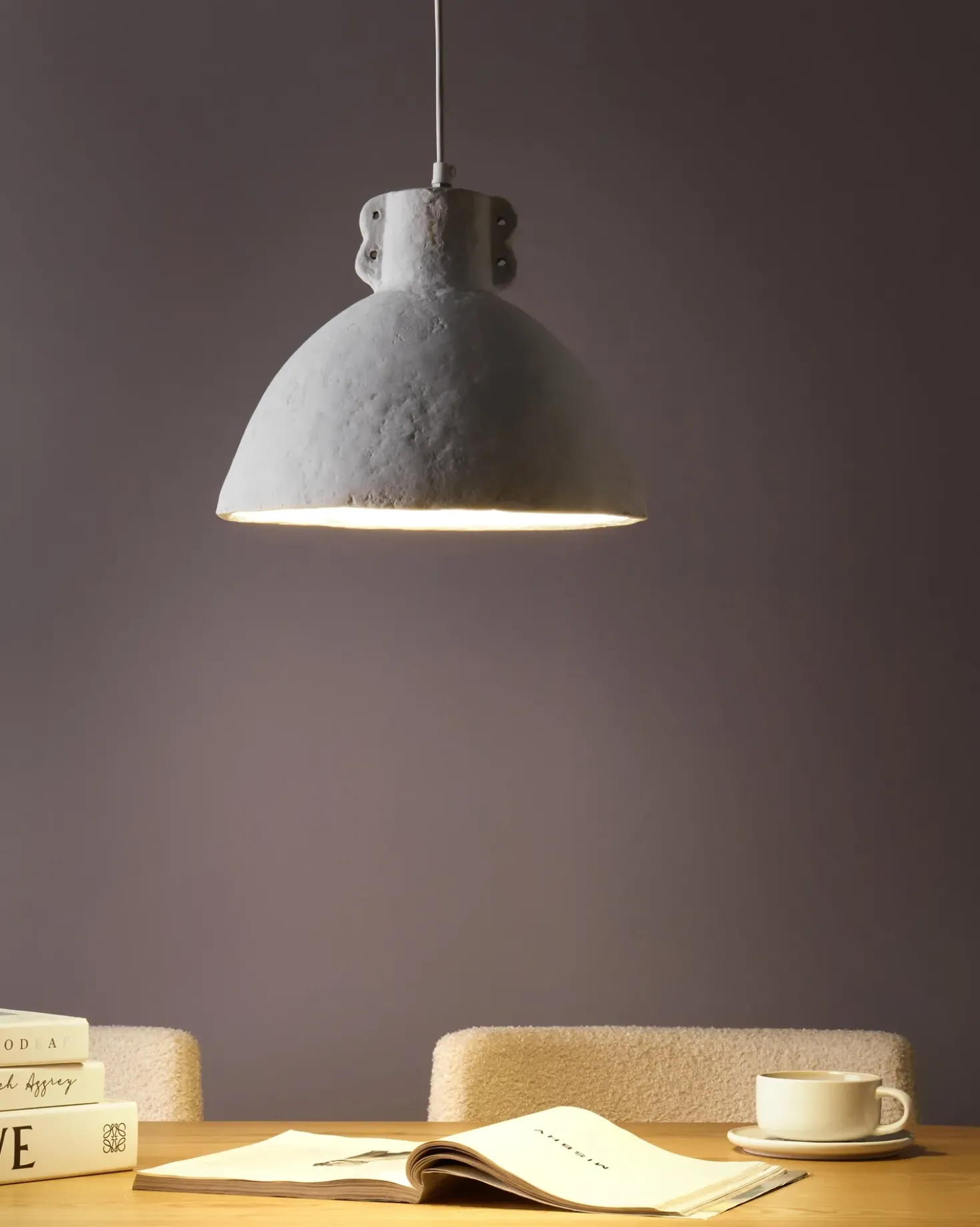 Lampadario MIGUELETE Cartapesta Bianco