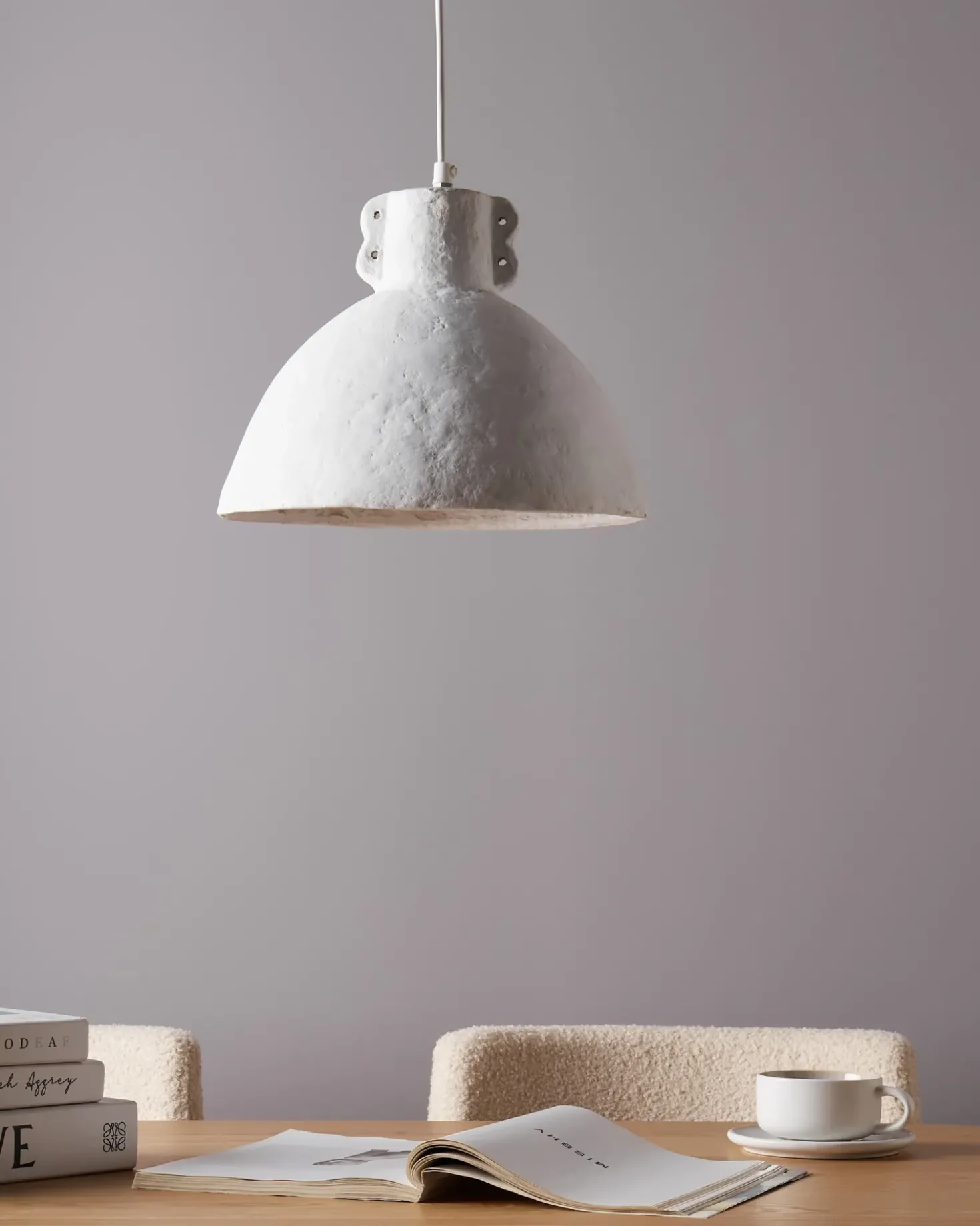 Lampadario MIGUELETE Cartapesta Bianco