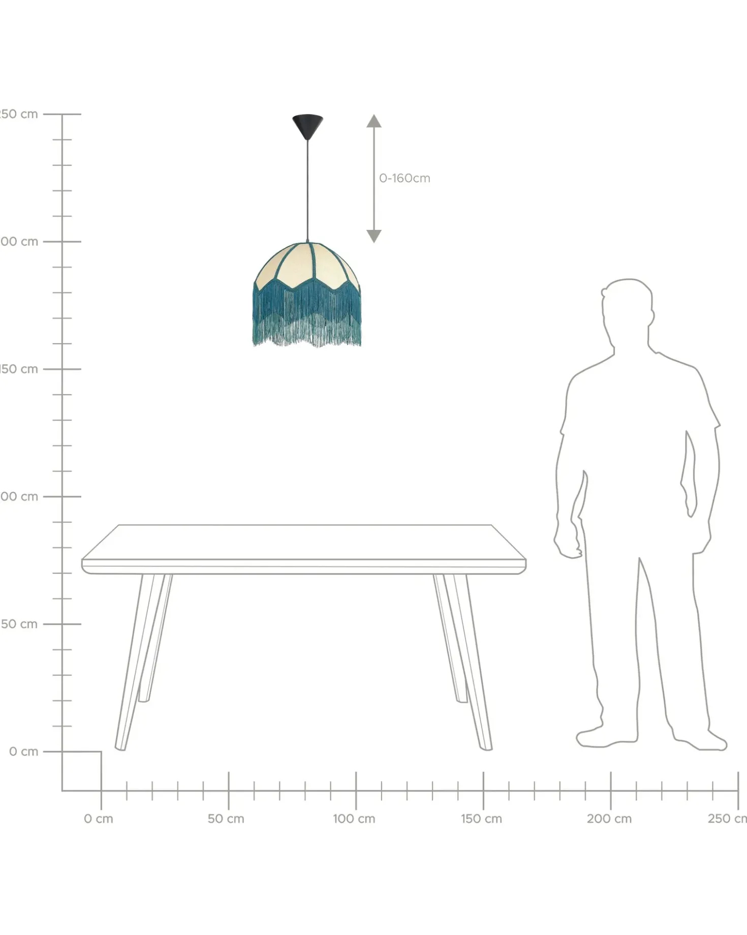Lampadario MILAGRO Blu