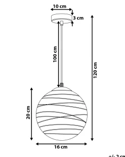 Lampadario MIRNA Vetro Trasparente