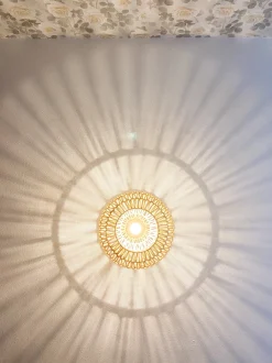 Lampadario MOLOPO Corda di carta Beige sabbia