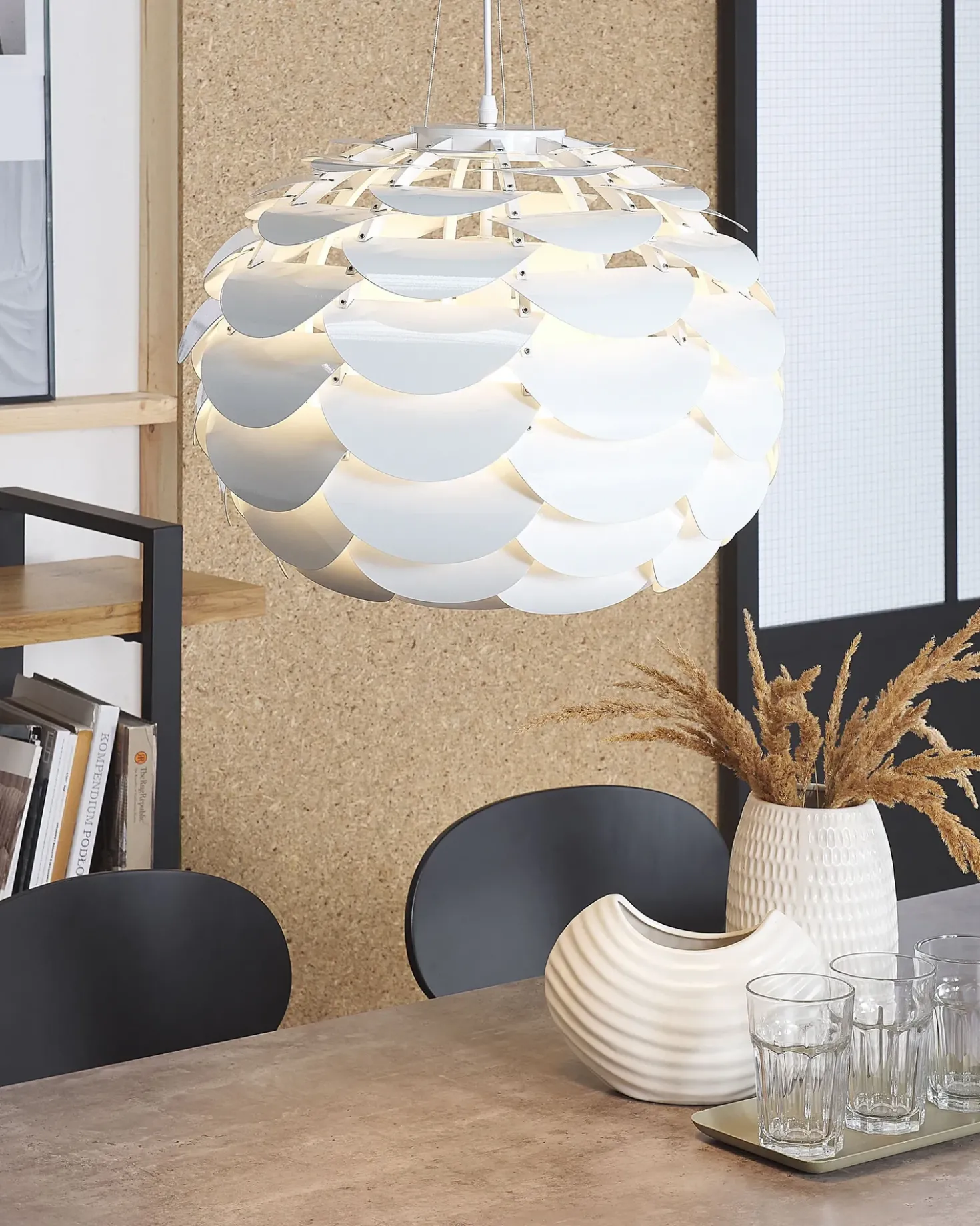 Lampadario MOSELLE Metallo Bianco