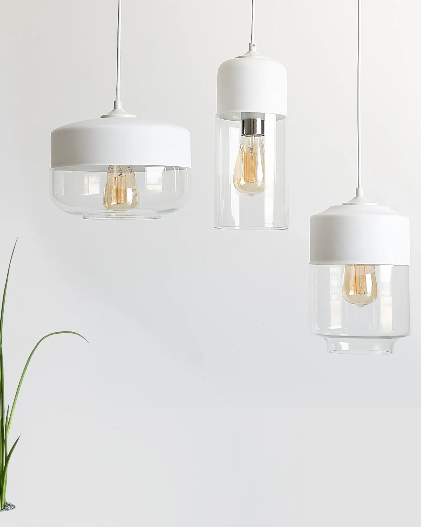 Lampadario MURRAY Vetro Bianco