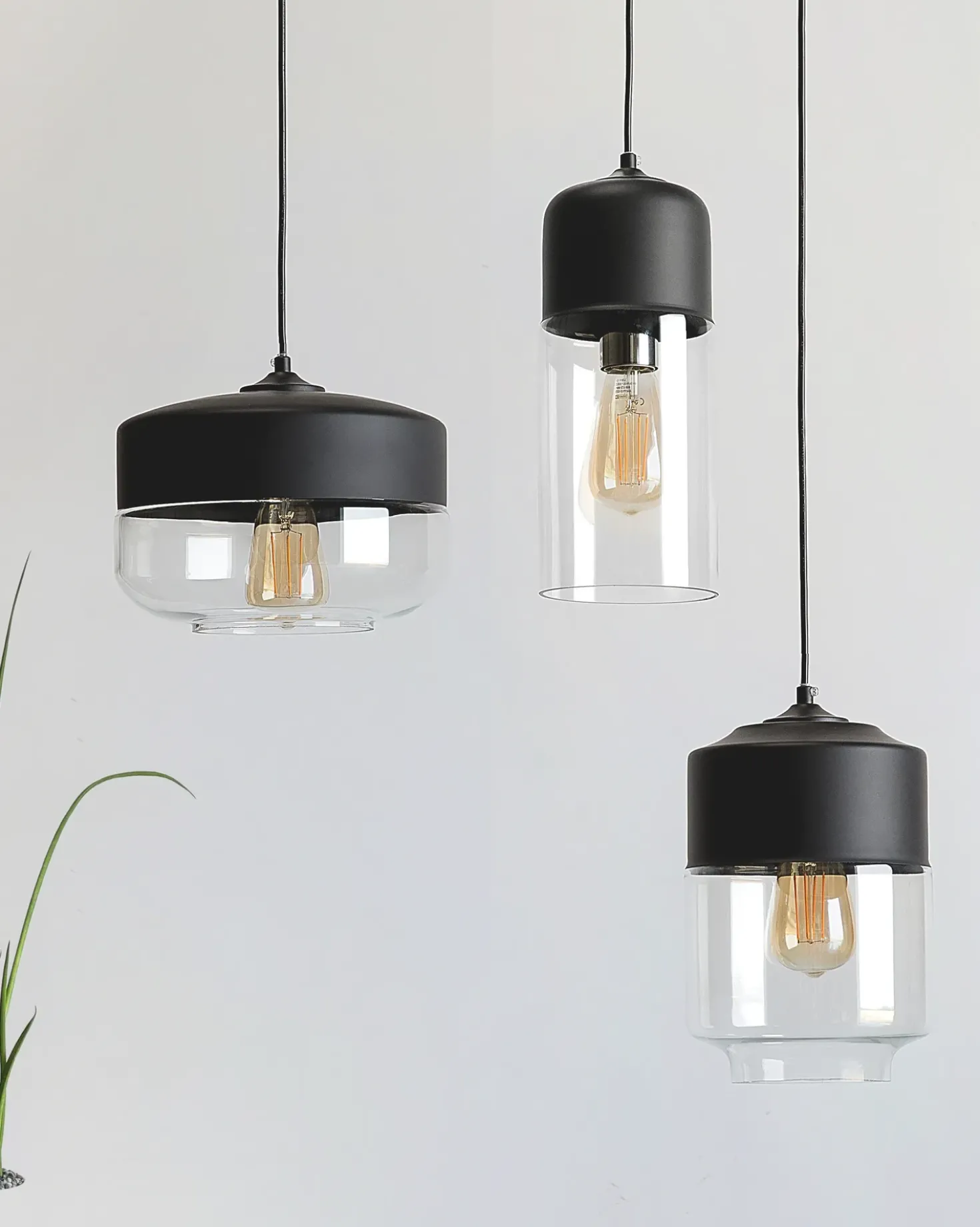 Lampadario MURRAY Vetro Nero