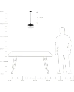 Lampadario MURRAY Vetro Nero