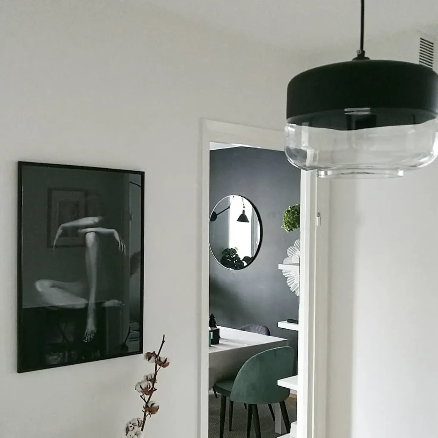 Lampadario MURRAY Vetro Nero