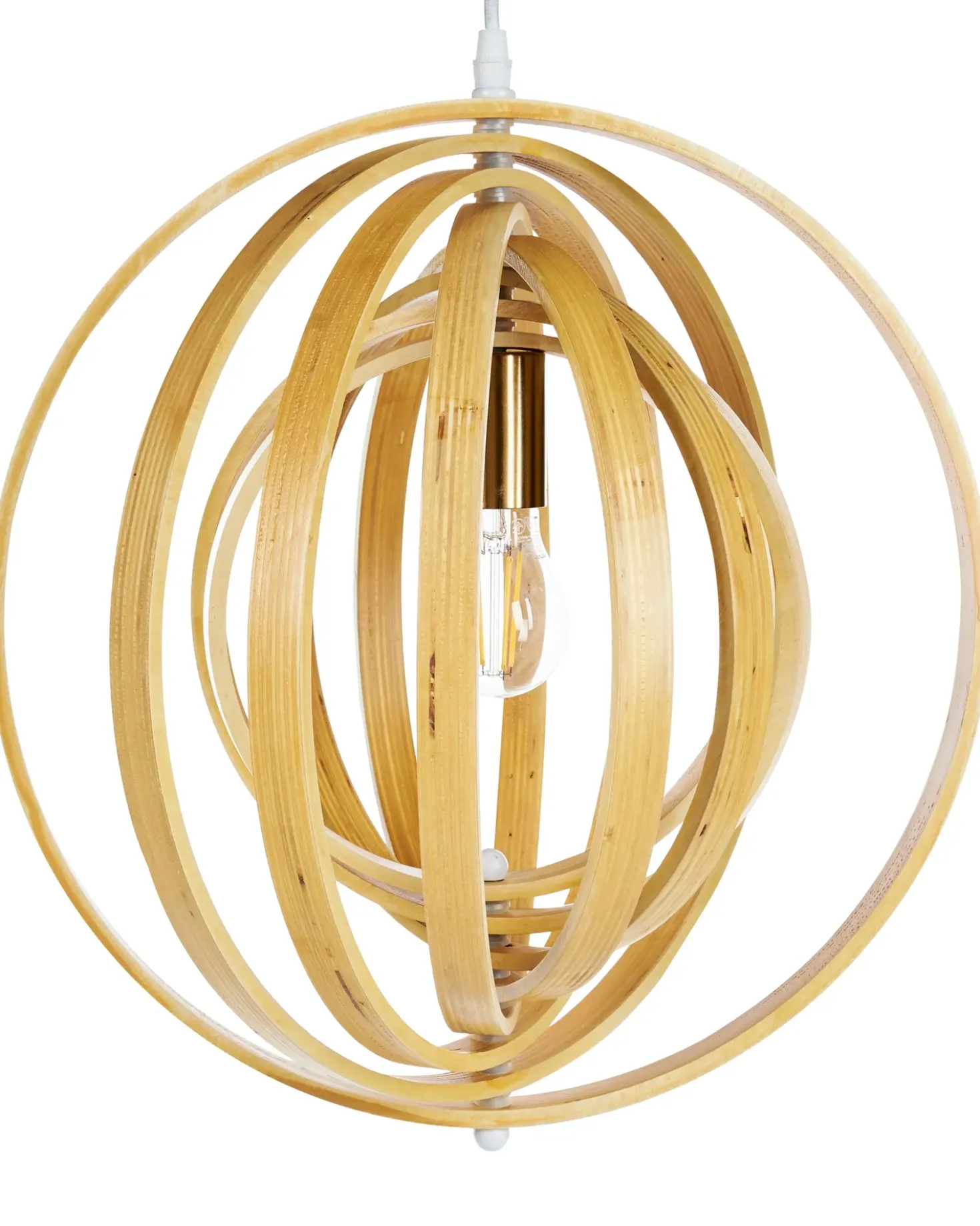 Lampadario MURRELL Legno di pioppo Marrone chiaro