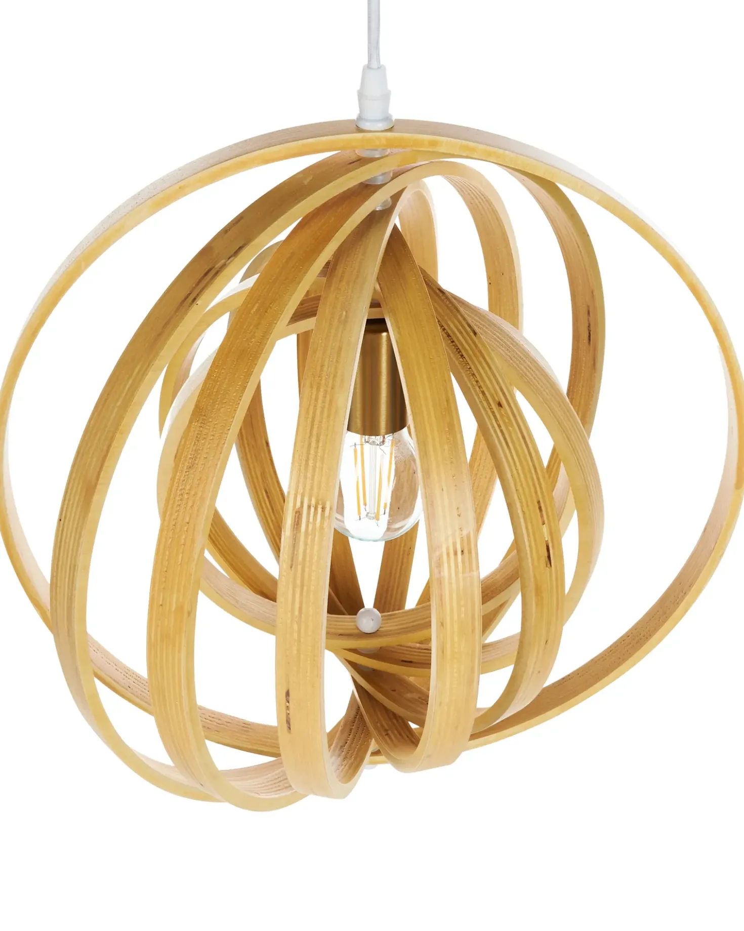 Lampadario MURRELL Legno di pioppo Marrone chiaro