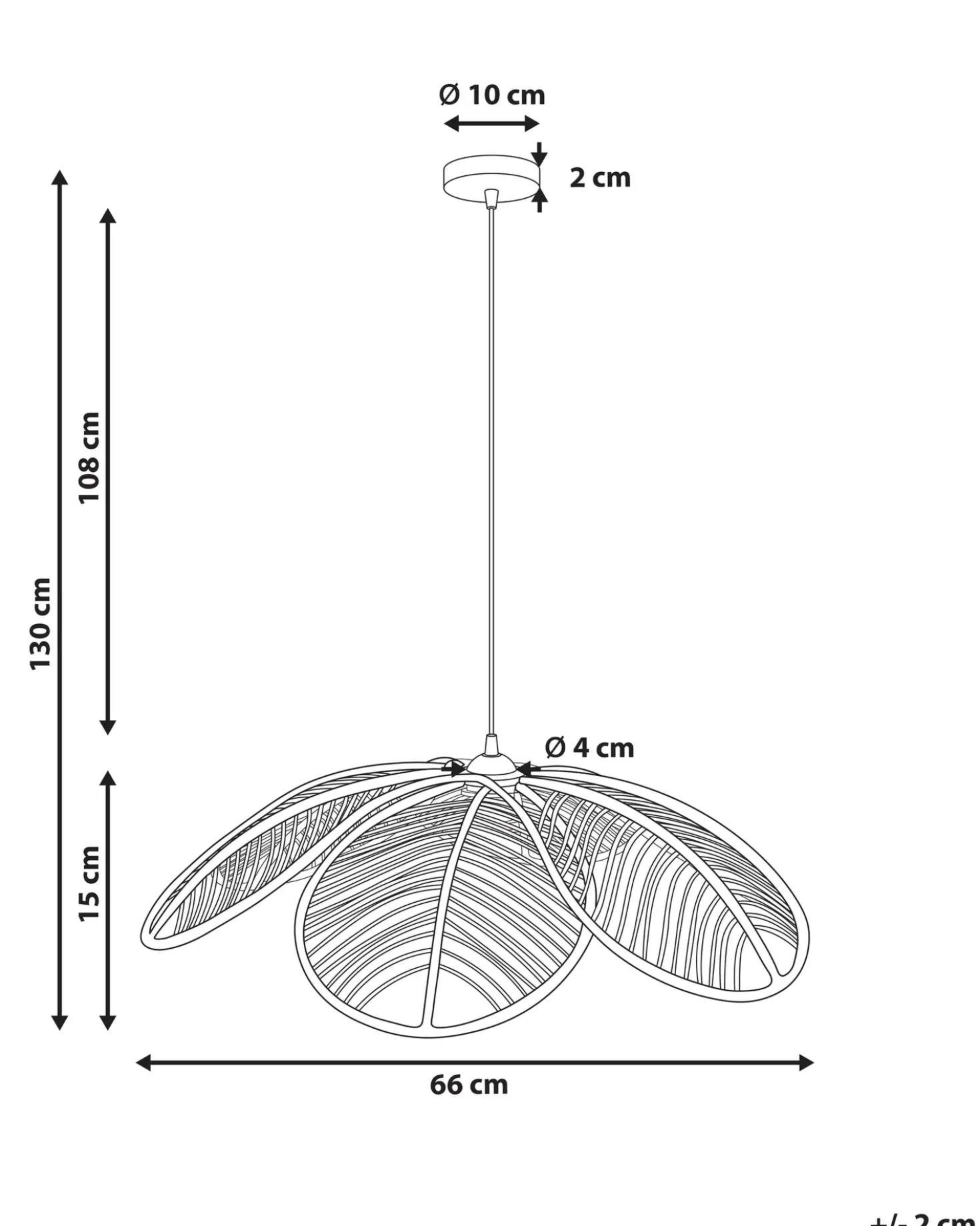 Lampadario NIGUA Rattan Naturale