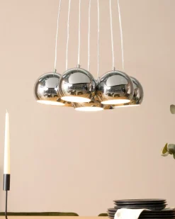 Lampadario OLZA Metallo Argento