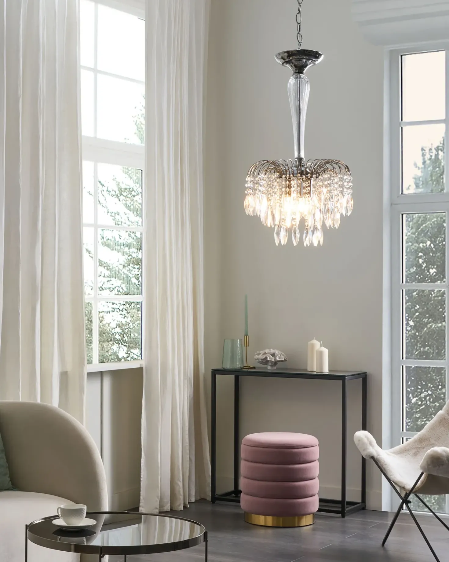 Lampadario ORARA Metallo Argento