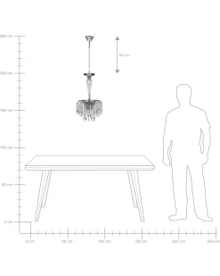 Lampadario ORARA Metallo Argento
