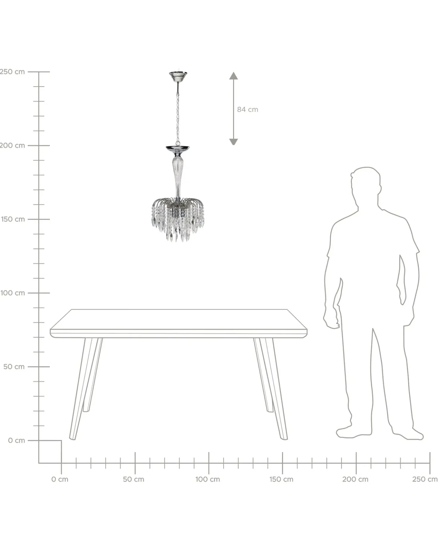 Lampadario ORARA Metallo Argento