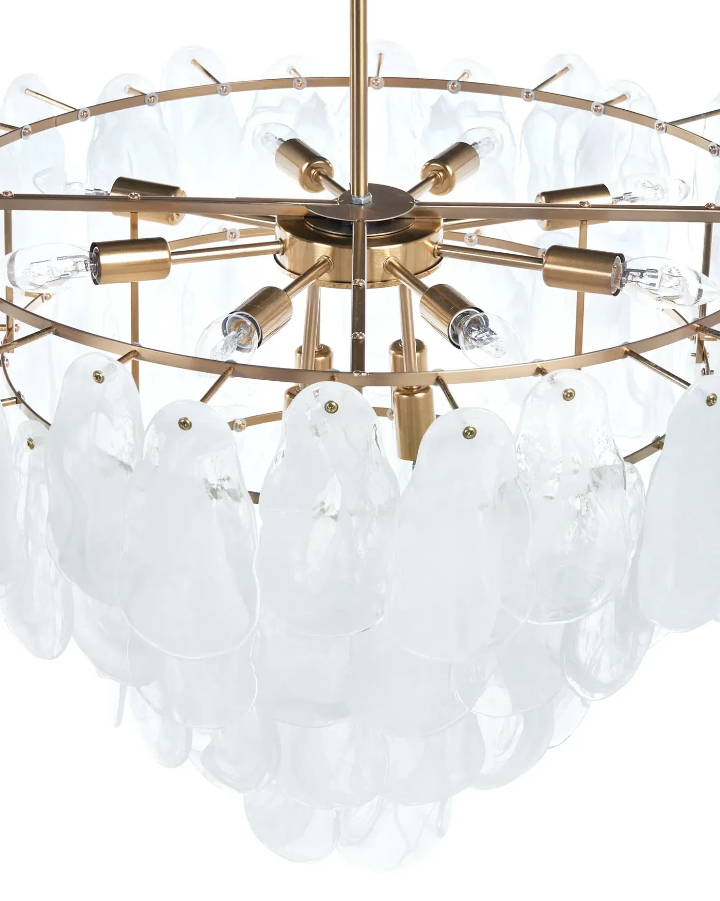 Lampadario OSMORE Vetro Ottone
