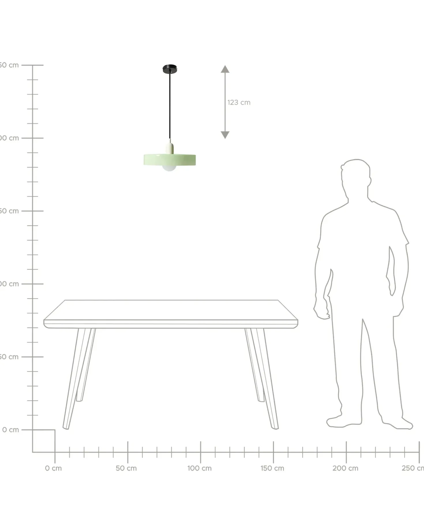Lampadario PAALA Vetro Verde menta