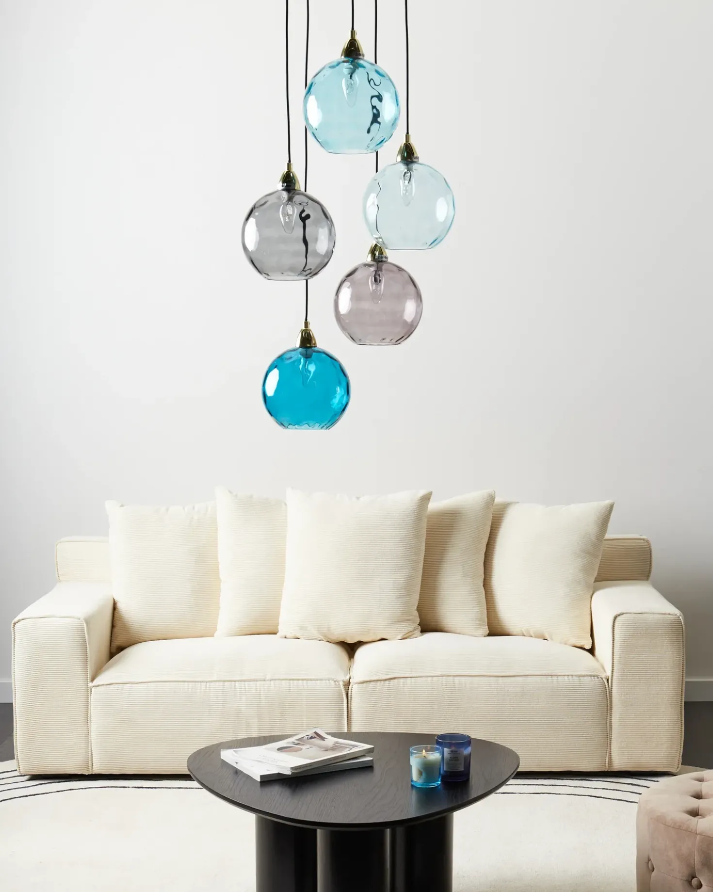 Lampadario PABELLON Vetro Blu