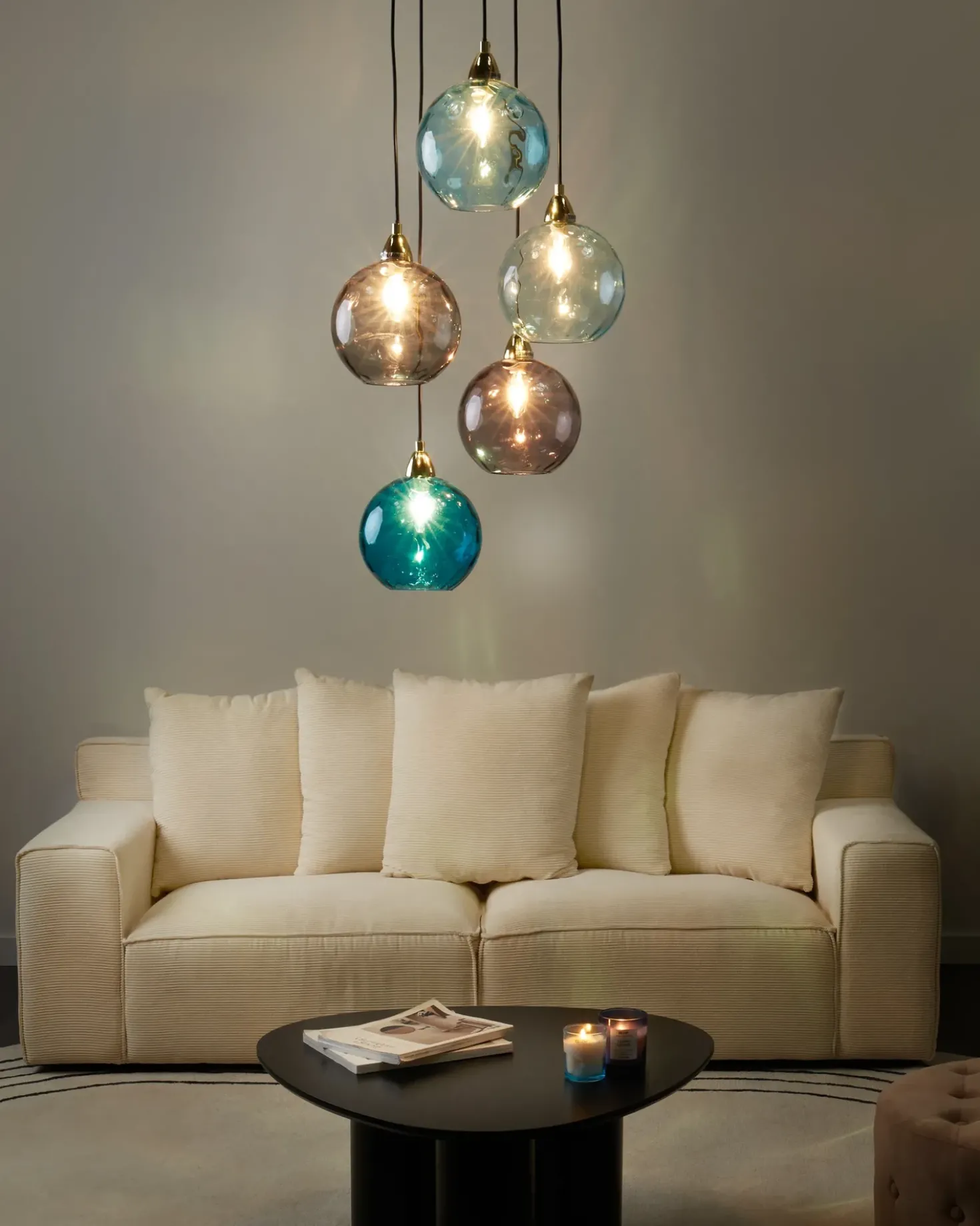 Lampadario PABELLON Vetro Blu