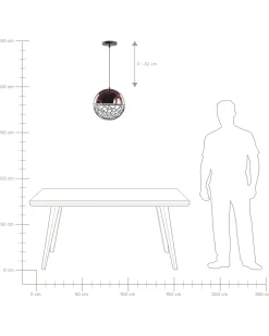 Lampadario PADMA Metallo Rame