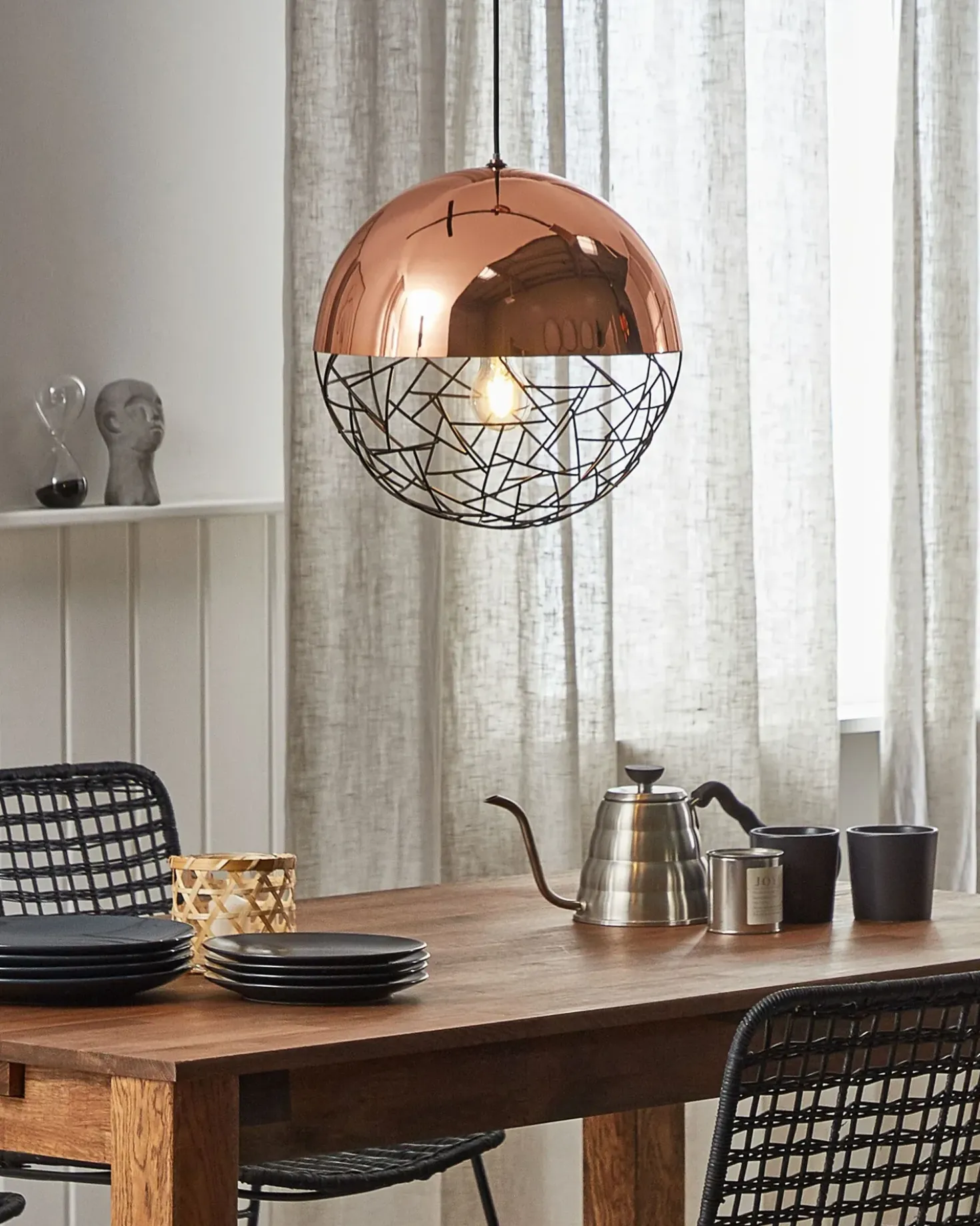 Lampadario PADMA Metallo Rame