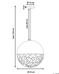 Lampadario PADMA Metallo Nero