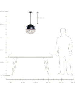 Lampadario PADMA Metallo Nero