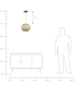 Lampadario PALBRA Carta Naturale
