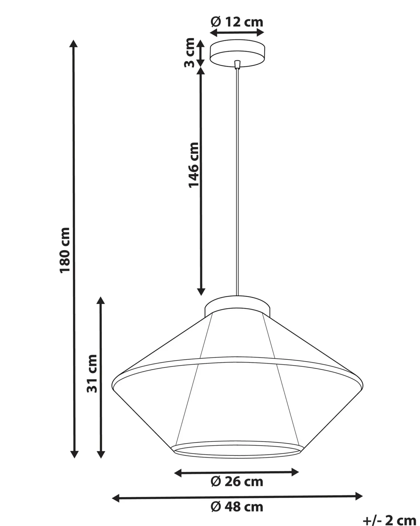 Lampadario PALMETTO Cotone Beige
