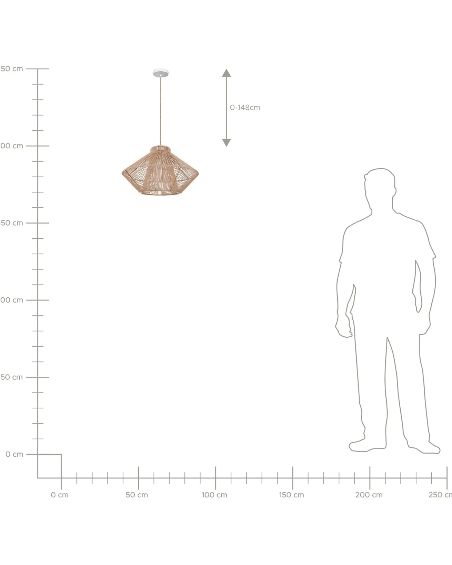Lampadario PALMETTO Cotone Beige