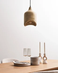 Lampadario PANDU Legno di mango Marrone chiaro