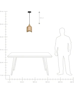 Lampadario PANDU Legno di mango Marrone chiaro