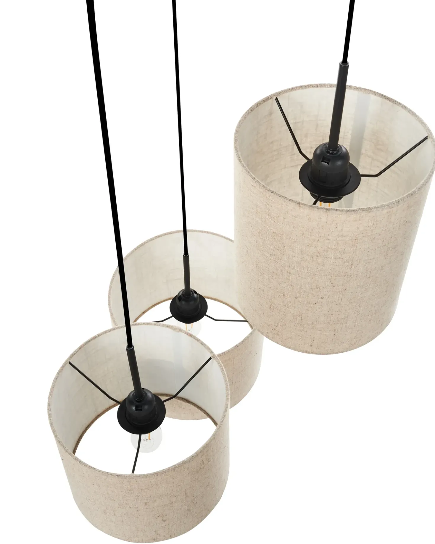 Lampadario PARGUAZA Lino Beige chiaro